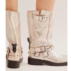 Free People We The Free Janey Engineer Boots NWOB 🔥